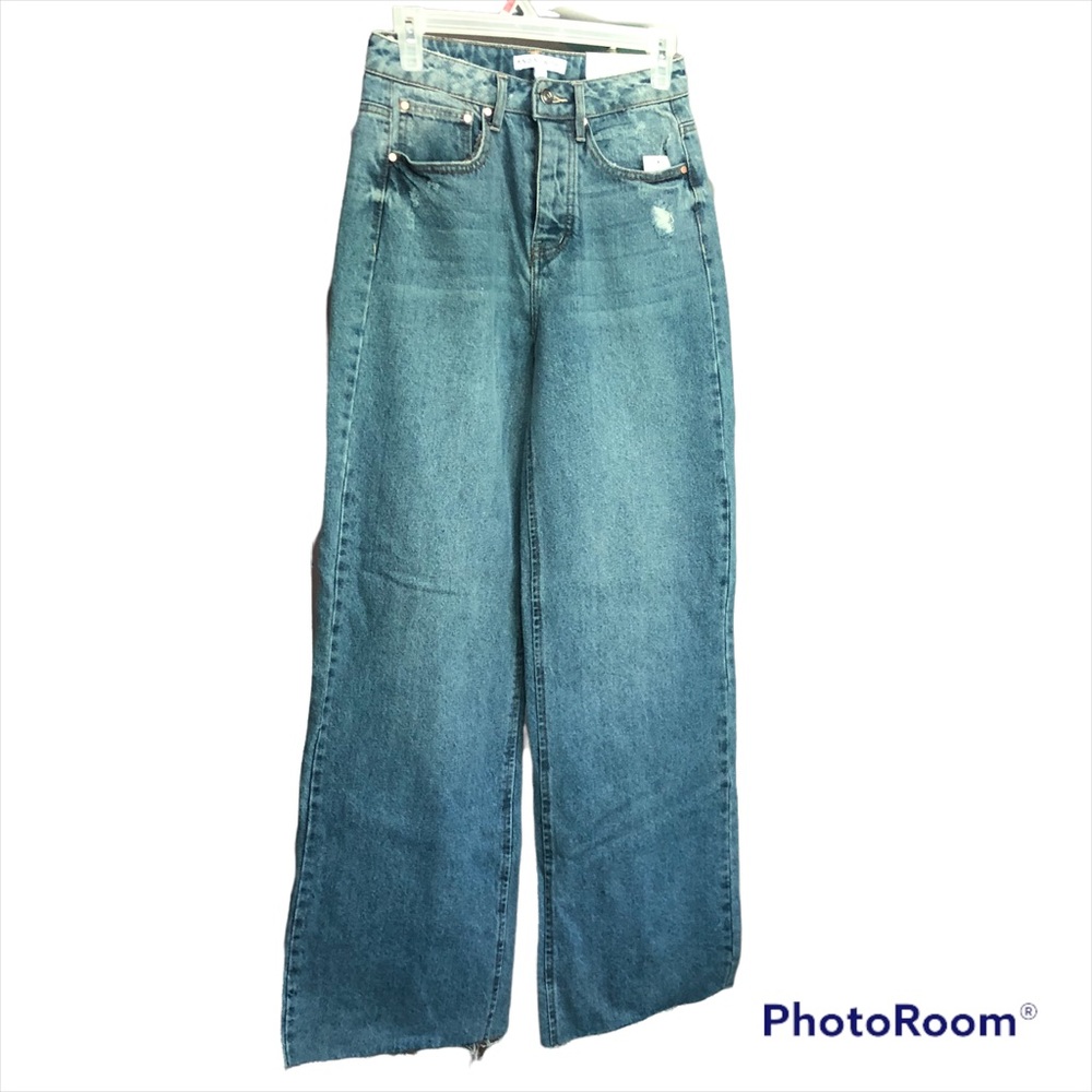 Wide Leg Jeans NWT  “And Now This” Size 29 (fitslikea26) Ripped&Ragged 5 Button